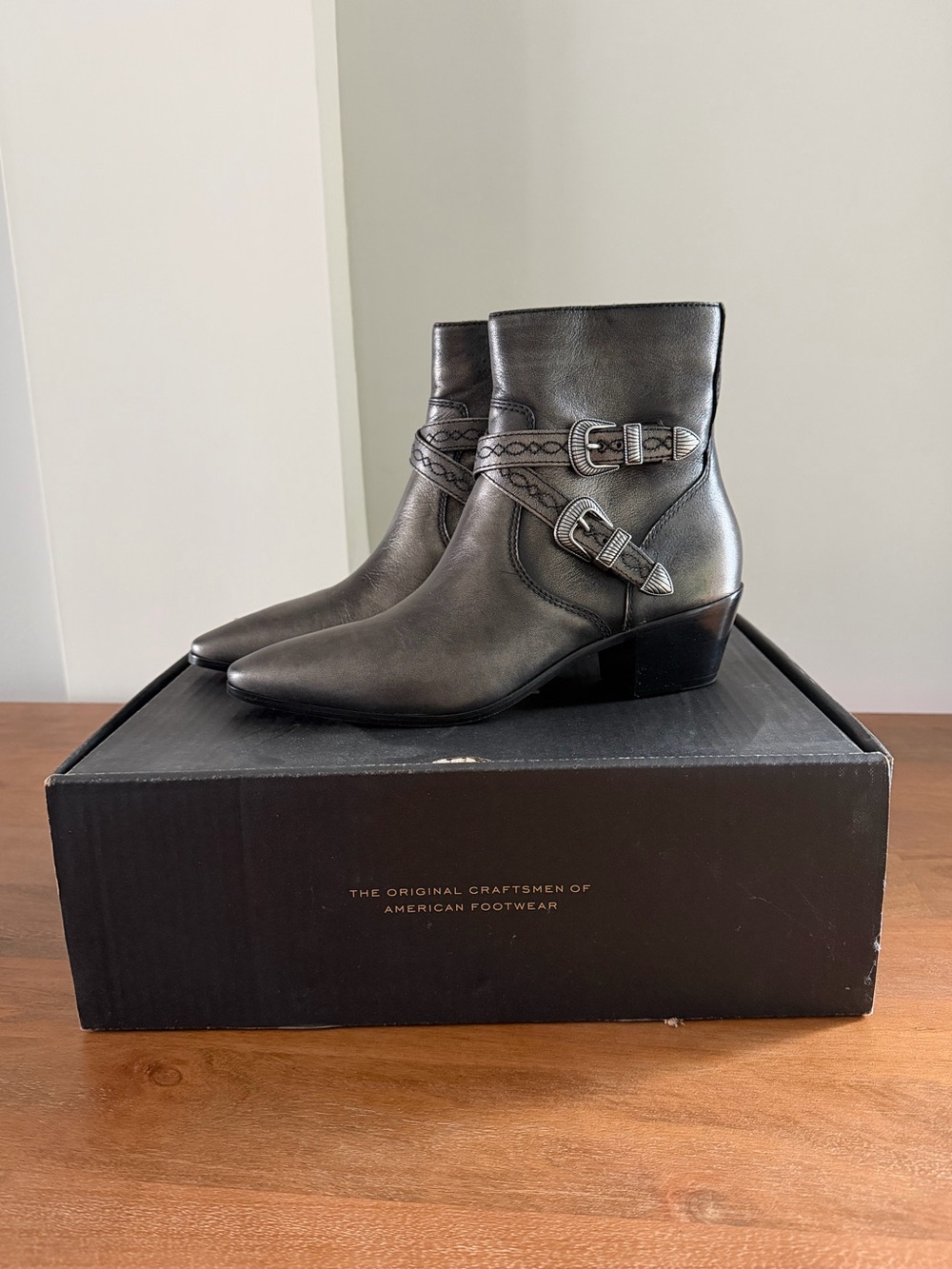 Frye Ellen Ankle Boots with Buckle Straps Short